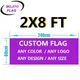 Custom Flag 2x8 FT Flying Banner Printing Any Size in 100D Polyester Fabric with Copper Grommets