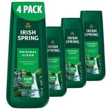 Irish Spring Original Clean Body Wash for Men Smell Fresh and Clean for 24 Hours Cleans Body Hands and Face Made with Biodegradable Cleansing Ingredients 4 Pack 20 Oz Bottle