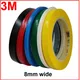 8mm 3M 471 premium perfomance strong vinyl tape length 33M bundle set for Decoration Masking YELLOW