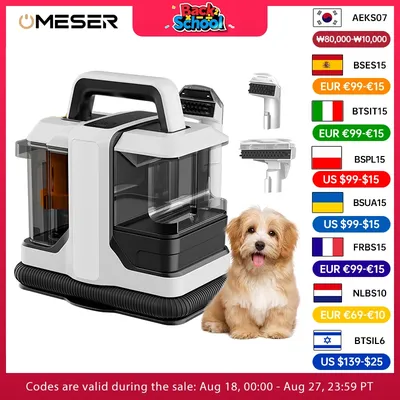 OMESER Handheld Carpet Cleaner 15Kpa 750W Spot Cleaner Vacuum Cleaner Spray Suction Integrated Machine Clean Machine