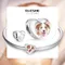 ELESHE argento Sterling 925 animale cane gatto zampa stampa perlina personalizzata foto