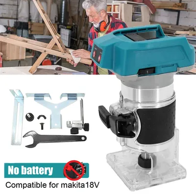 Holzbearbeitung Elektrische Trimmer Bürstenlosen Holz Router Holz Trimmer Maschine Gravur Schlitzen Maschine für Makita 18V Batterie