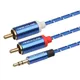 Audio Cable 0.5/1/1.8/3/5/10/15m RCA Audio Cable 2RCA Male to 3.5mm Jack to 2 RCA AUX Cable Cotton