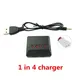 WLtoys USB Charger 1 In 4 3.7V 1S Lipo Battery Charging Units For Hubsan X4 H107L H107C Syma X5C