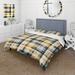 Designart "Black And Cream Plaid Sophistication I" Black Plaid bedding set with shams