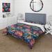 Designart "Purple Tribal Damask Blend I" Purple Damask bedding set with shams