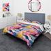 Designart "Colorful Paint Swirl Bliss IV" modern bedding covert set with 2 shams