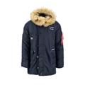 Winterjacke ALPHA INDUSTRIES "ALPHA Men - Parka & Winter Jackets N-3B Airborne" Gr. S, blau (rep.blue) Herren Jacken Übergangsjacken