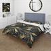 Designart "Blue Boho Chic Feathers Charms II" Blue Floral bedding covert set with 2 shams