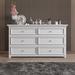 Modern Country Solid Wood Structural Dresser, 6 Drawers Dresser Cabinet, Vanity Table