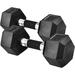 Yes4All Rubber - Hex Dumbbell - 20lbs - Pair