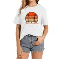 Womens Retro San Francisco Baseball Sunset With Vintage Sf Skyline T-Shirt Black