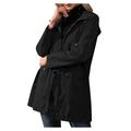 snowsong Raincoat Womens Windbreaker Lightweight Windproof Rain Jackets Coat Rain Women s Coat Jackets For Women Fleece Jacket Women Womens Coats Black L