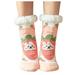 WEAIXIMIUNG Winter Women s Christmas Cartoon Floor Socks Thicken Warm Non-Slip Sleeping Socks Slippers Socks