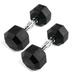 15 lbs Rubber Octagonal Dumbbell - Set of 2