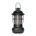 Tuphregyow Vintage Portable Camping Lamp USB Rechargeable Lantern Hanging Dimmable LED Tent Light Lightweight Outdoor Camping Lamp for Courtyard Black