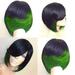 SUCS Fashion Women s Sexy Full Wig Short Wig Full Cover Bang Wig Styling Cool Wig + Green