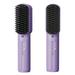 Cordless Hair Straightener Brush Straightening Brush for Women Touch ups on-The-go Styling Hot Comb with Negative Ion Lightweight & Mini Travel USB Rechargeable Purple