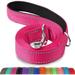 Double-Sided Reflective Dog Leash 6 FT/5 FT/4 FT Padded Handle Nylon Dogs Leashes for Small & Medium Dogs Walking Hotpink 5FT