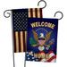 BD-MI-GP-108064-IP-BOAA-D-US11-BD 13 x 18.5 in. Military Impressions Decorative Vertical Double Sided USA Vintage Welcome Home Americana Applique Garden Flags - Pack of 2