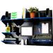 Office Wall Mount Desk Storage & Organization Kit Black & Blue - 48 x 32 x 12 in.