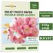 T-Master Double Sided Glossy Photo Paper 8.5x11 69 lb Heavyweight 13Mil for Inkjet Printes DIY Unfold Greeting Card Christmas Gifts 25 Sheets