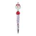 Hanzidakd Christmas Ornament Cute Cartoon Christmas Santa Snowman Silicone Beaded Pen Creative Colorful Christmas Multifunctional Ballpoint Pen