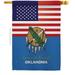 28 x 40 in. USA Oklahoma American State Vertical House Flag with Double-Sided Decorative Banner Garden Yard Gift