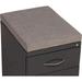 Interion 2 Drawer Box & File Pedestal - Charcoal with Gray Cushion Top