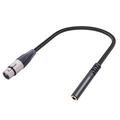 Female to 3.5mm Stereo Jack Audio Adapter Cable 3-pin XLR Female to 1/8 inch TRS Mini Jack Adapter Cable 1 Feet Balanced Audio Converter Adapter Cable