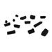 (Black) 16pcs/set Notebook Colorful Anti Dust Plug for Laptop Silicone Cover Stopper Laptop Dustproof USB Interface Waterproof Cover