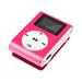 Jioakfa Portable Mp3 Player 1Pc Usb Lcd Screen Mp3 Support Sports Music Player Pink One Size