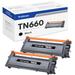 TN660 TN630 2 Pack Black Toner Cartridge High Yield Replacement for Brother HL-L2300DHL-L2305W HL-L2320D HL-L2315DW HL-L2340DW HL-L2360DW HL-L2380DW Printer