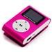 Tomshoo Portable MP3 Player with LCD Screen Metal Clip on Design Rose Red