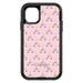 DistinctInk Case for iPhone 15 (6.1 Screen) - OtterBox Defender Custom Black Case - Pastel Unicorn Pattern - Pink Purple Black