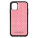 DistinctInk Case for iPhone 13 (6.1 Screen) - OtterBox Symmetry Custom Black Case - Pink & Gold Polka Dot Pattern