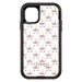 DistinctInk Case for iPhone 15 PRO (6.1 Screen) - OtterBox Defender Custom Black Case - Pastel Unicorn Pattern - White Pink Black