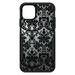 DistinctInk Case for iPhone 12 MINI (5.4 Screen) - OtterBox Commuter Custom Black Case - Silver Grey Black Damask - Floral Damask Pattern