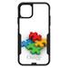 DistinctInk Case for iPhone 11 (6.1 Screen) - OtterBox Commuter Custom Black Case - Red Blue Yellow 3D Puzzle Pieces - Austism Awareness