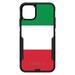 DistinctInk Case for iPhone 11 (6.1 Screen) - OtterBox Commuter Custom Black Case - Italy Flag Red White Green - Show Your Love of Italy