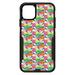 DistinctInk Case for iPhone 11 (6.1 Screen) - OtterBox Commuter Custom Black Case - Summer Vibes Floral Pattern Pink Green Orange