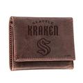 Brown Seattle Kraken Leather Tri-Fold Wallet