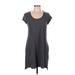 Universal Thread Casual Dress - Shift Scoop Neck Short sleeves: Gray Print Dresses - Women's Size Medium