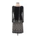 Enfocus Casual Dress - Shift Boatneck 3/4 sleeves: Black Dresses - Women's Size 6 Petite