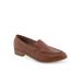 Wide Width Women's East Side 2 Casual Flat by Aerosoles in Dark Tan Leather (Size 8 W)