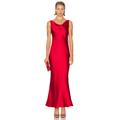 Norma Kamali Maria Gown in Tiger Red - Red. Size L (also in M, S, XS).