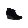 White Mountain Ankle Boots: Black Print Shoes - Women's Size 8 - Round Toe