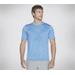 Skechers Men's GO DRI Charge T-Shirt | Size 2XL | Blue/Green | Polyester