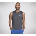 Skechers Men's GO DRI Charge Muscle Tank Top | Size 2XL | Black/Charcoal | Polyester