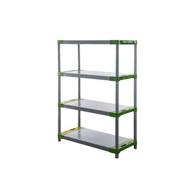 PROREGAL Kunststoffregal GREY BEAR Low, HxBxT 138x110x46cm, Fachlast 120kg, Grau-Grün Kunststoff-Regal Euro-Regal Stecksystem Lagerregal Image